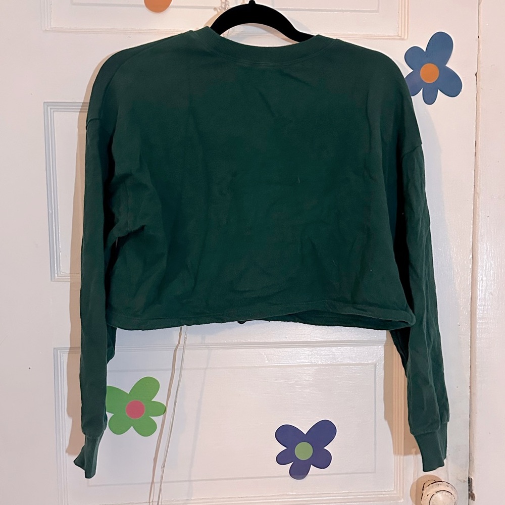 Green Cropped Sweatshirt - Like New